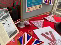 Museum decorated for VJ Day